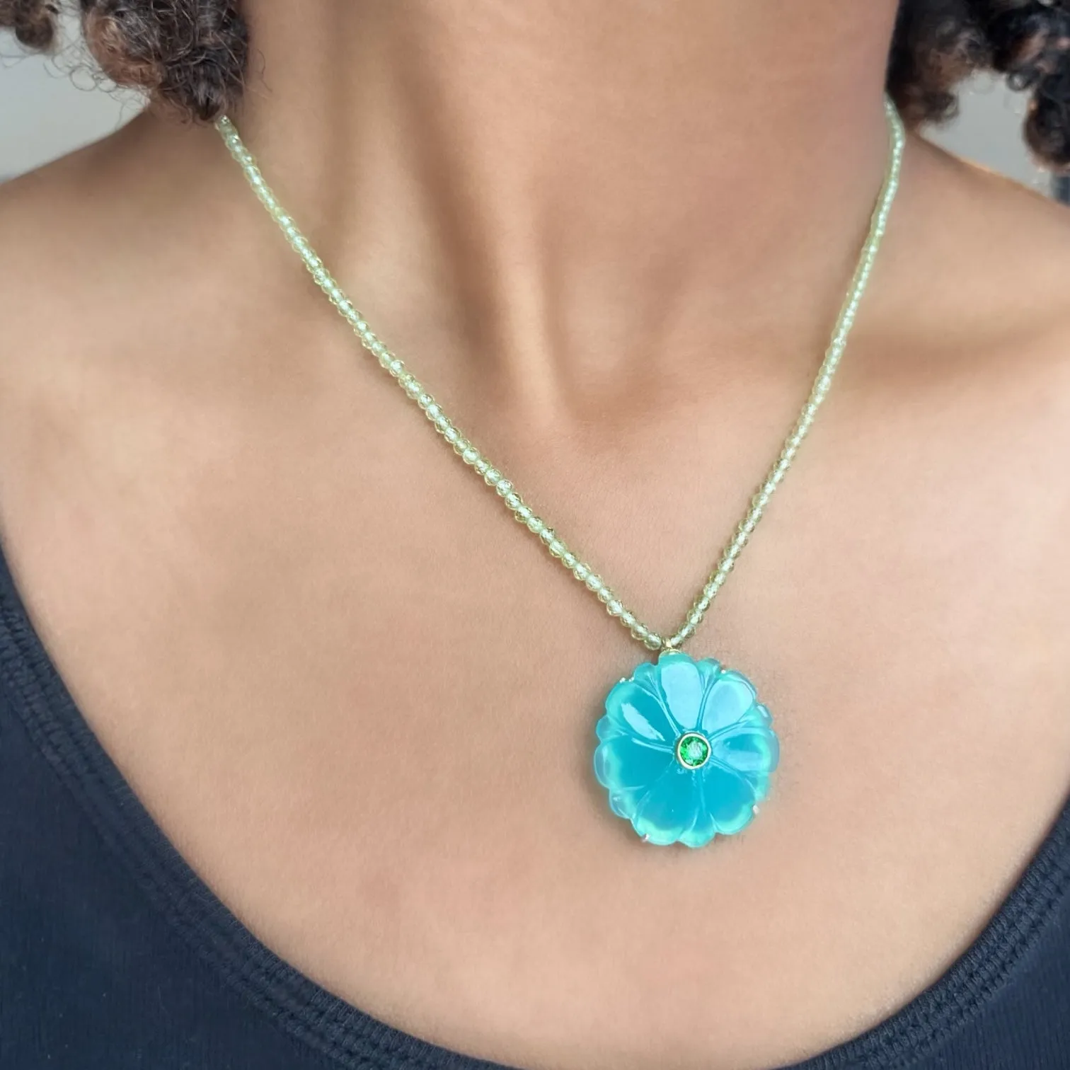 New! Magnolia Necklace -Teal sold by Amelia Rose Design product image thumbnail 2