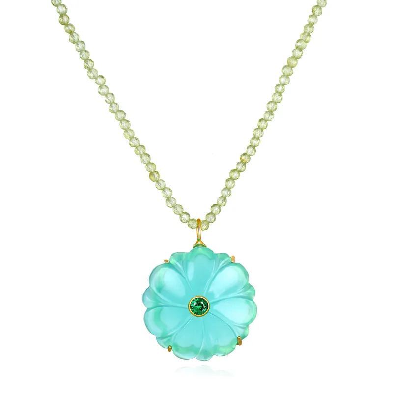 New! Magnolia Necklace -Teal made by Amelia Rose Design