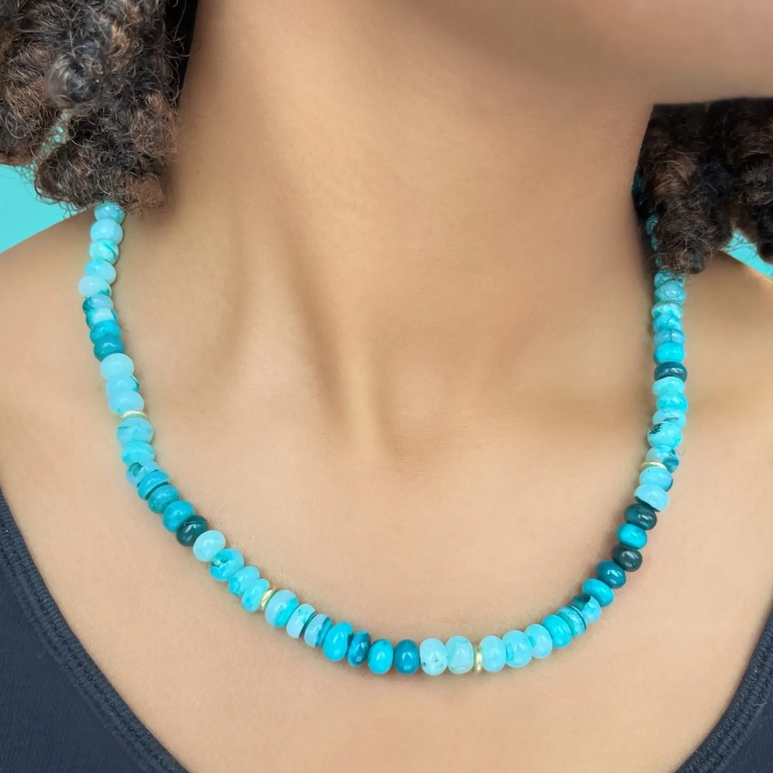 New! Beaded Opal Necklace-Green sold by Amelia Rose Design product image thumbnail 2