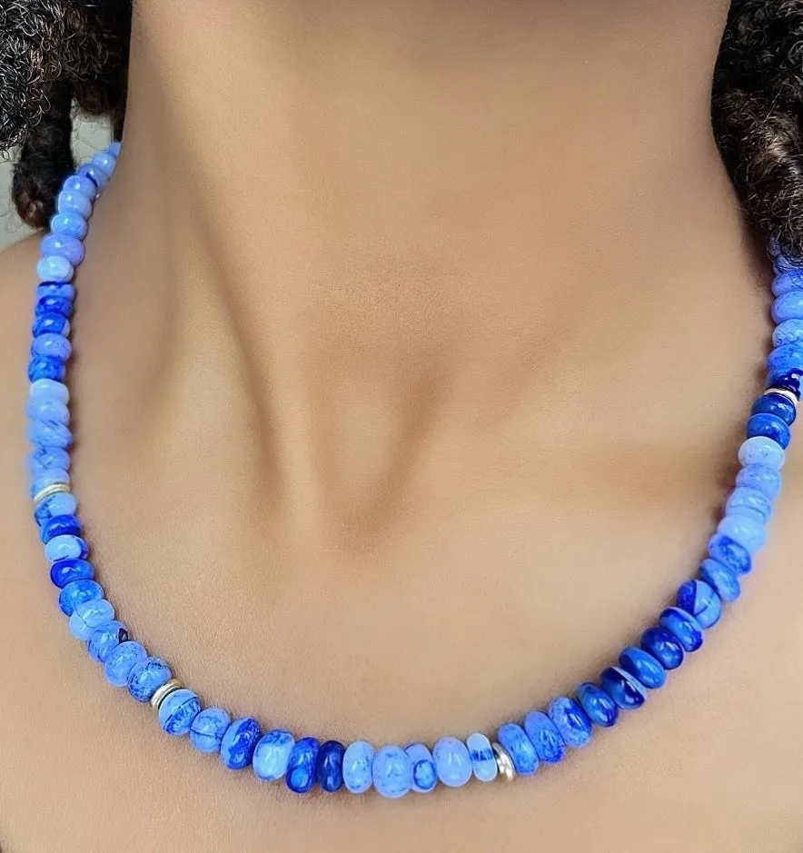 New! Beaded Opal Necklace-Blue sold by Amelia Rose Design product image thumbnail 2