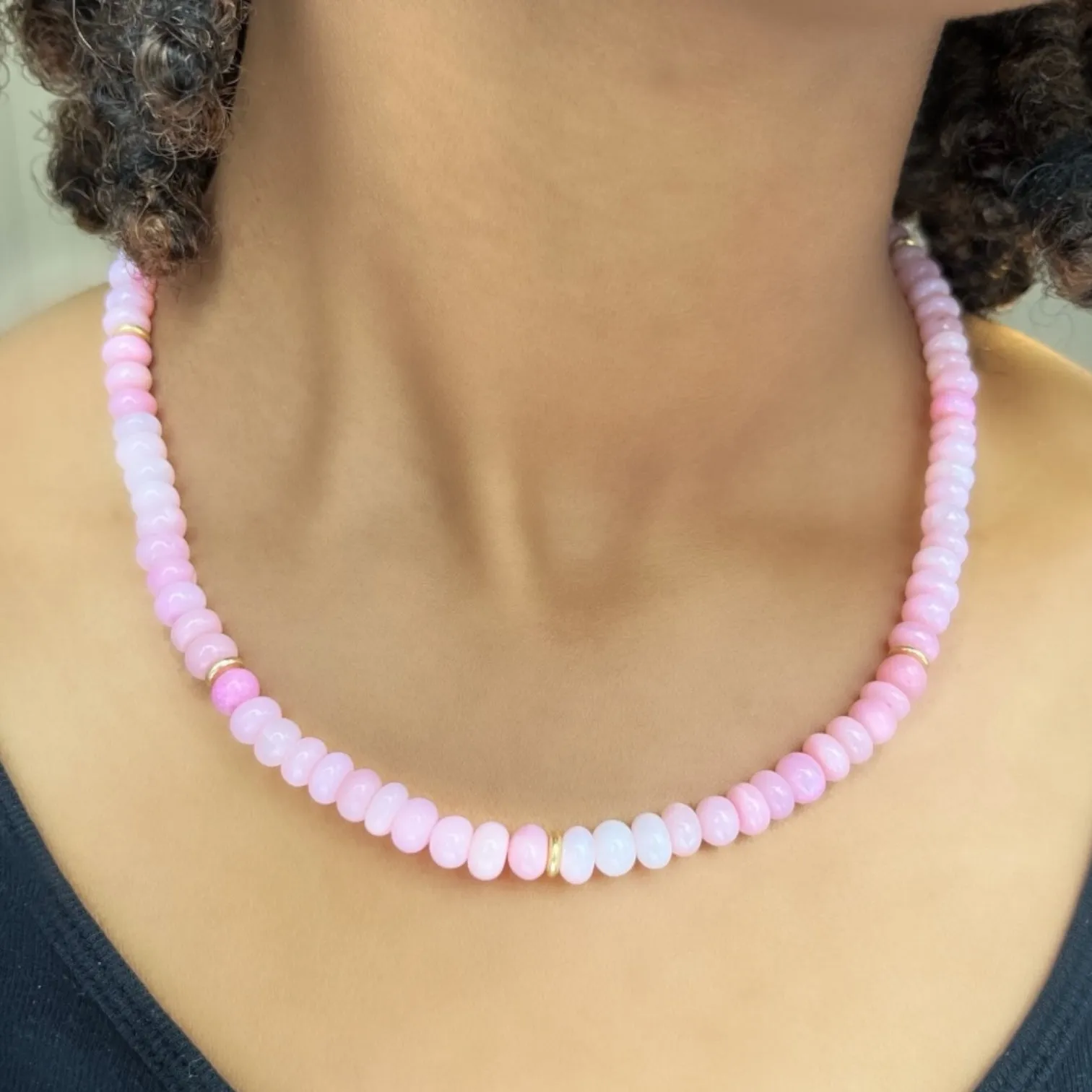 New! Beaded Opal Necklace-Pink sold by Amelia Rose Design product image thumbnail 2