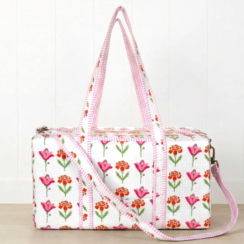 Tulip Quilted Duffel Bag made by Amelia Rose Design