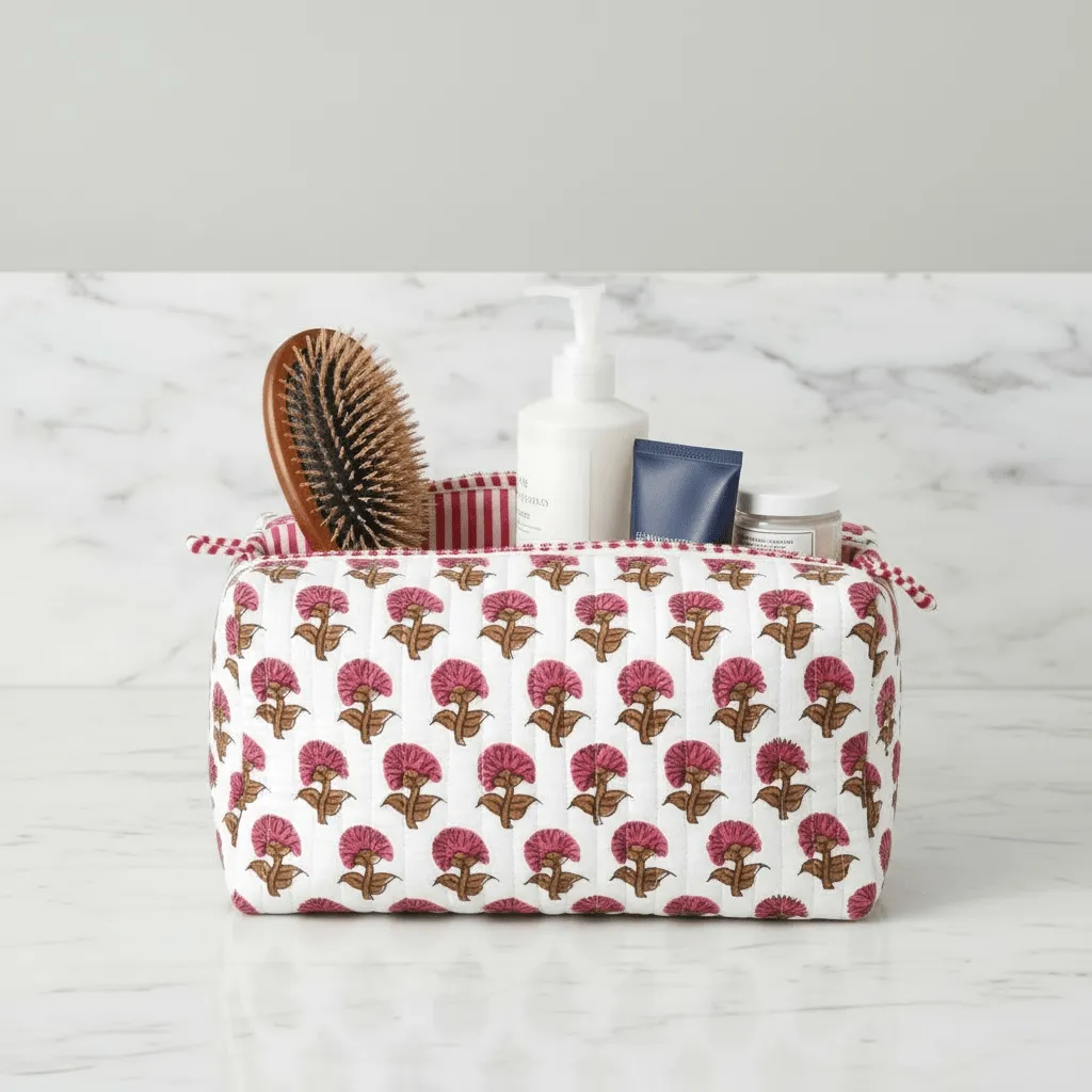 Seashells Stripes Cosmetic Pouches sold by Amelia Rose Design product image thumbnail 3