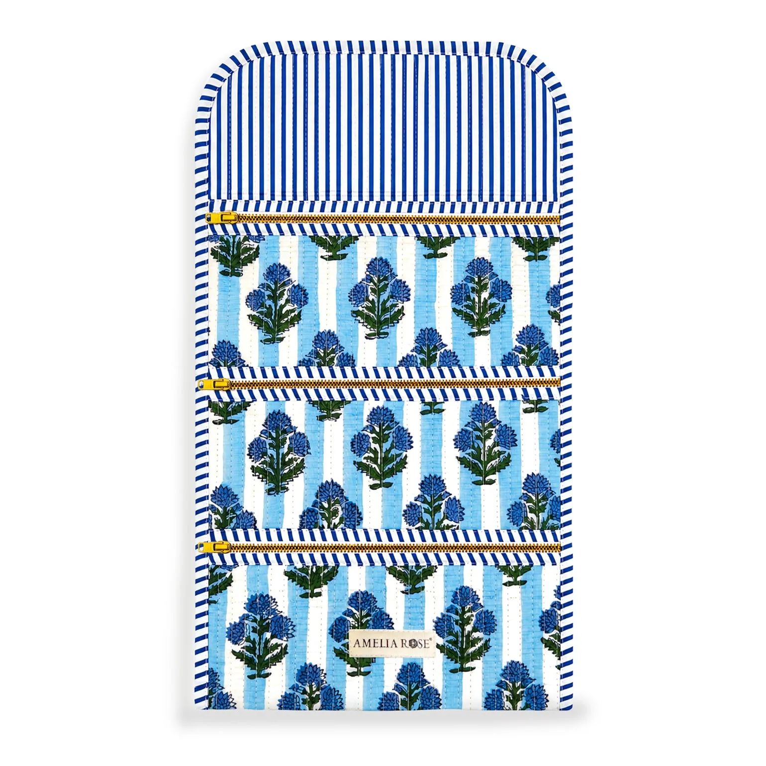 New! Cotton Quilted Jewelry Roll-Bluebell sold by Amelia Rose Design product image thumbnail 2