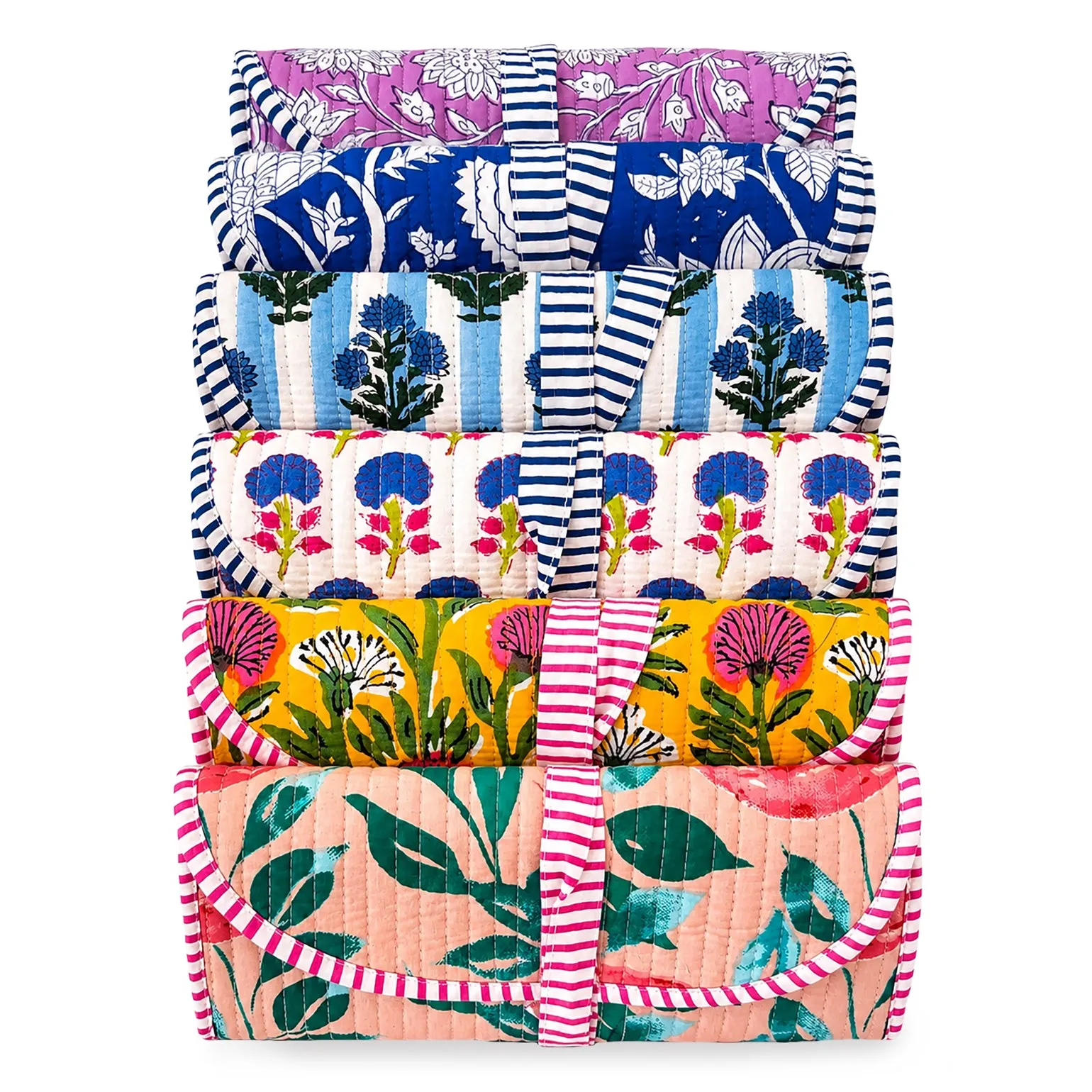 New! Cotton Quilted Jewelry Roll-Bluebell sold by Amelia Rose Design product image thumbnail 3