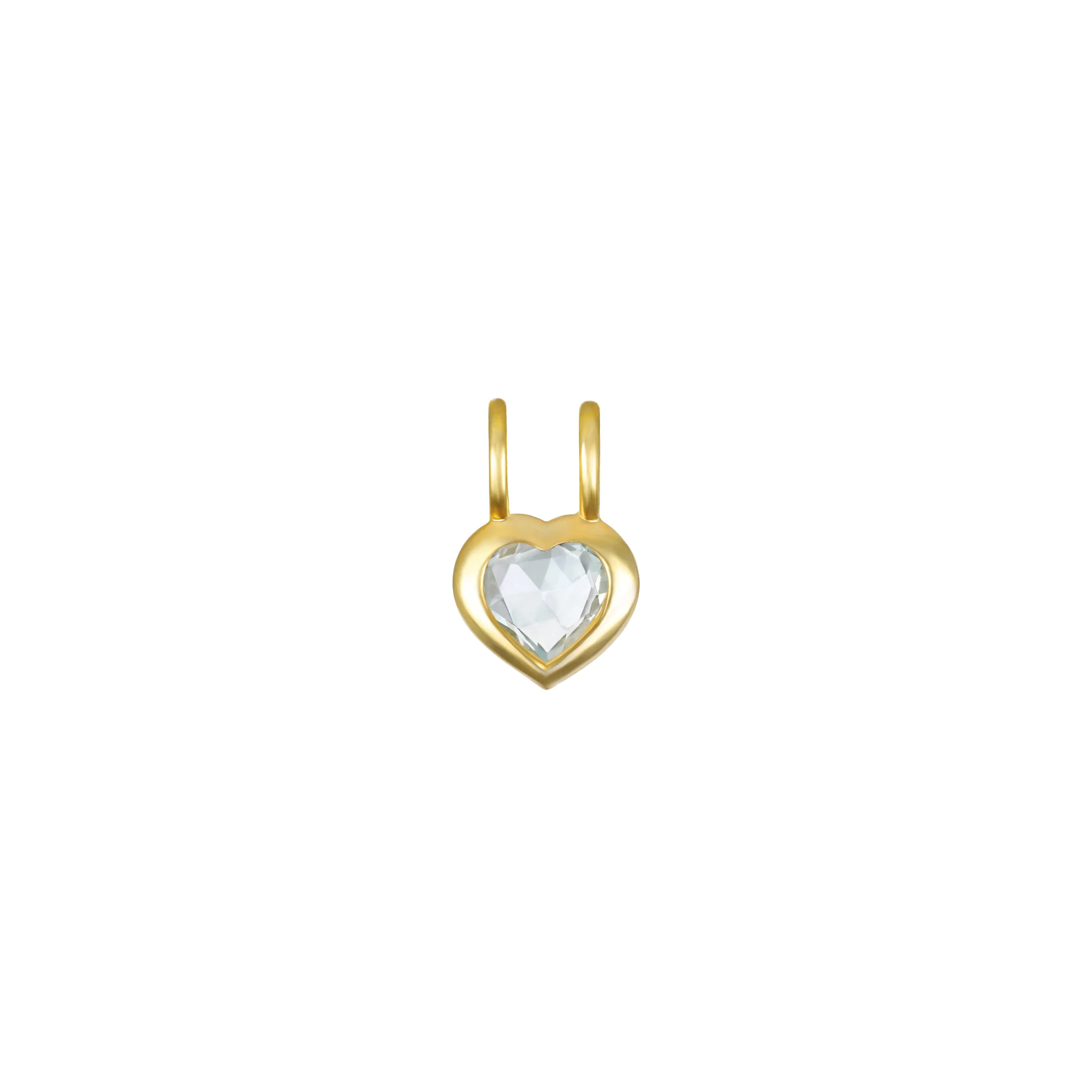 Birthstone Heart Necklace - April White Topaz sold by Amelia Rose Design product image thumbnail 4