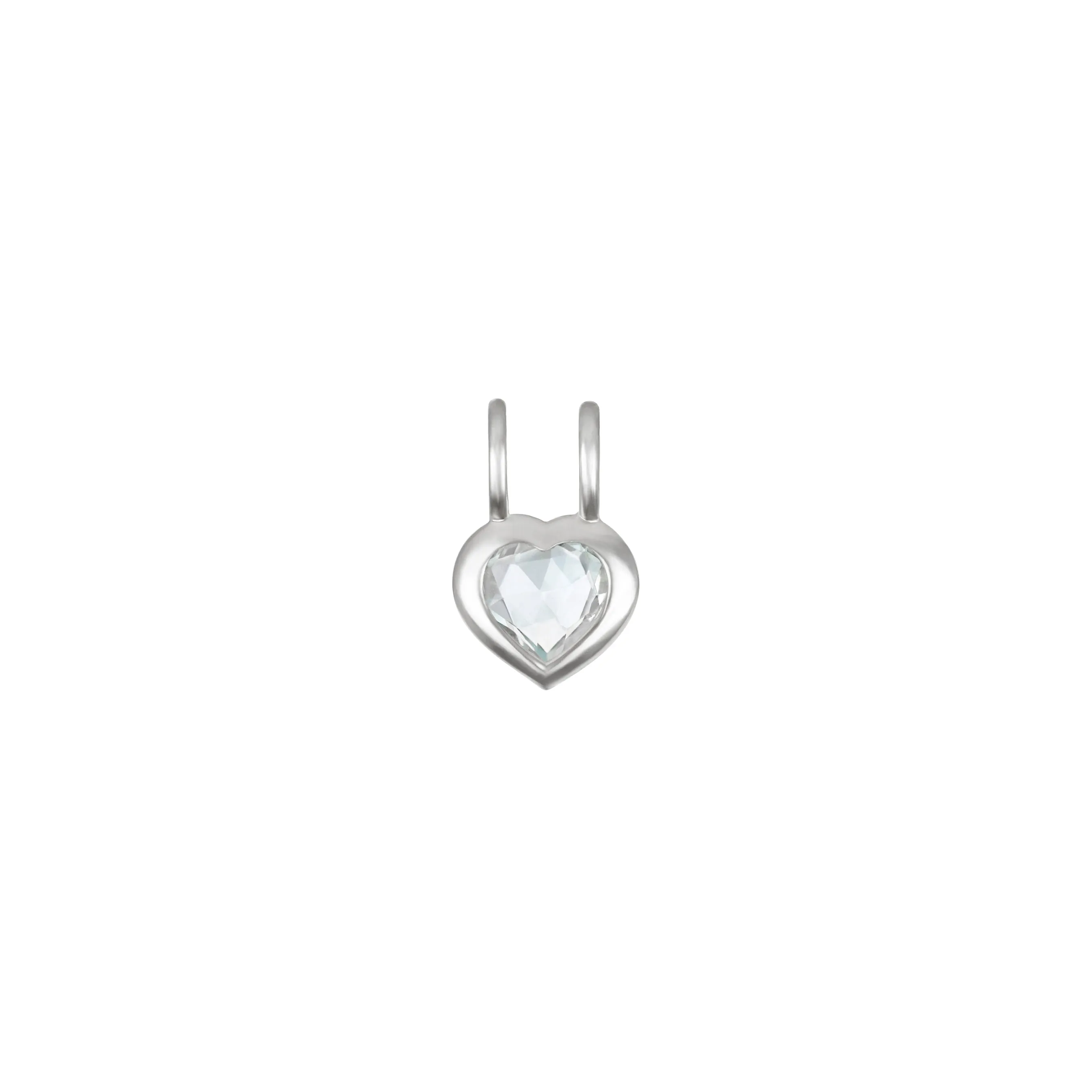 Birthstone Heart Necklace - April White Topaz sold by Amelia Rose Design product image thumbnail 5