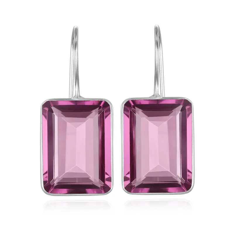 Emerald Cut Valencia-Plum Silver sold by Amelia Rose Design