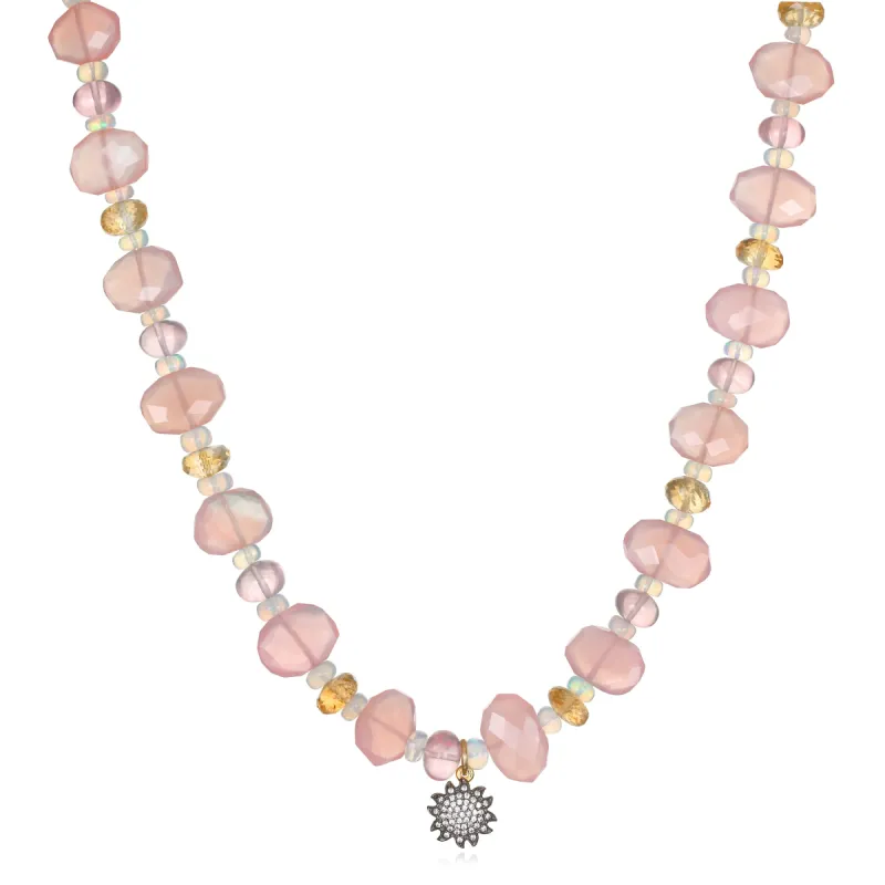 New! Summer Zircon Choker - Pink Chalcedony sold by Amelia Rose Design