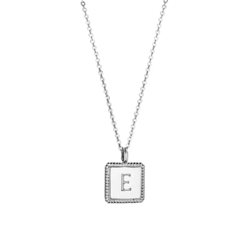 Square Charm Necklace Silver sold by Amelia Rose Design