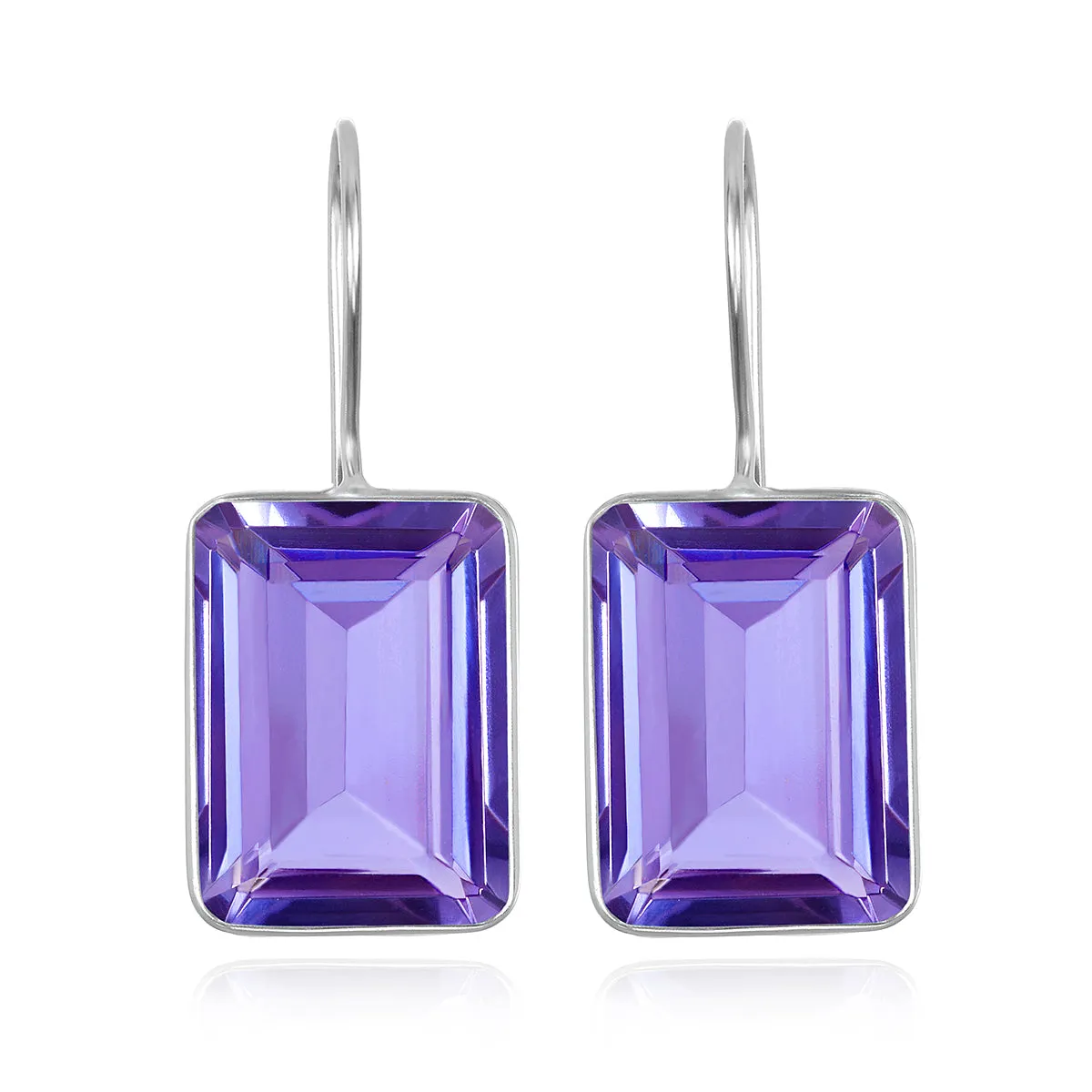 Emerald Cut Valencia-Lavender Silver sold by Amelia Rose Design