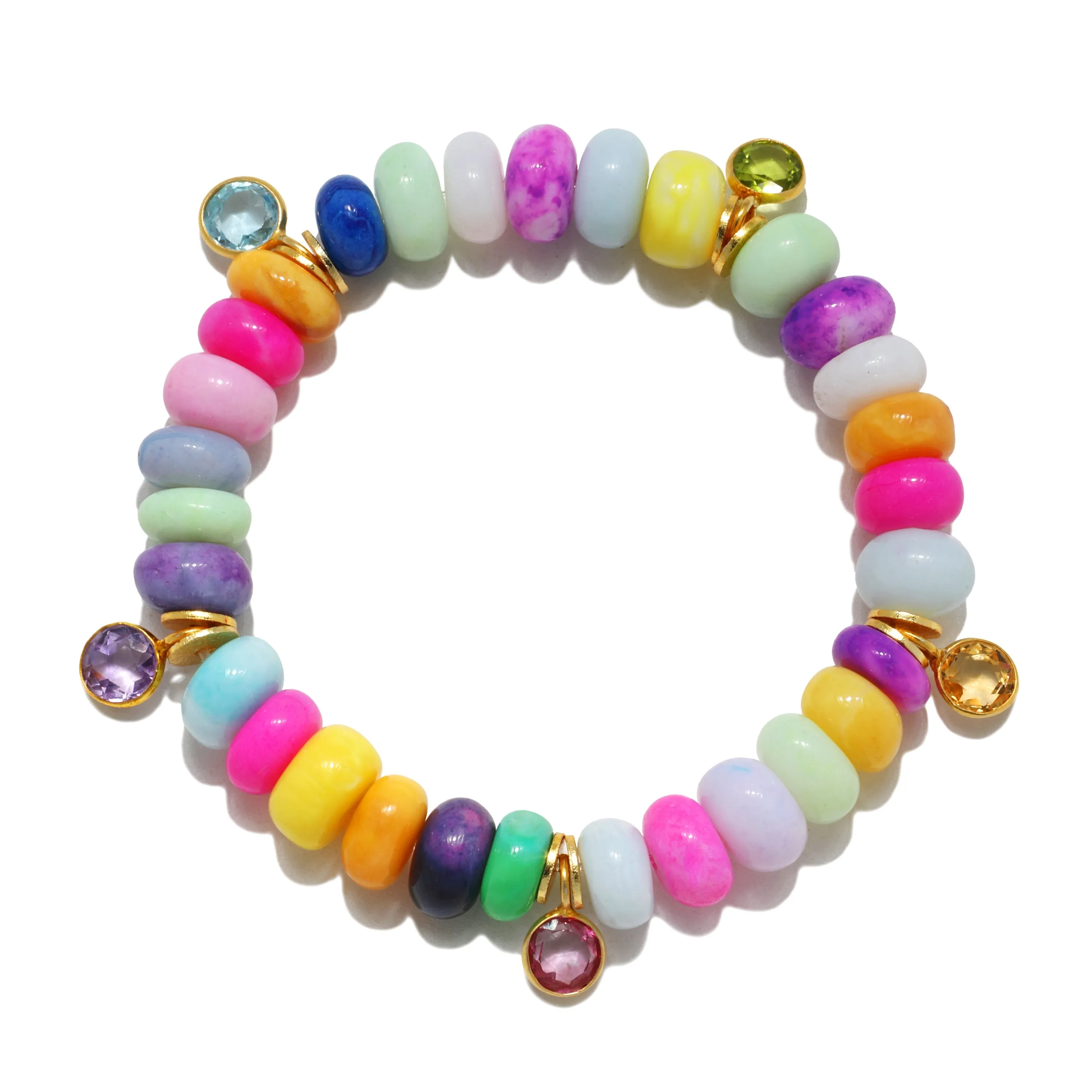 NEW! Rainbow Gemstone Bracelet sold by Amelia Rose Design