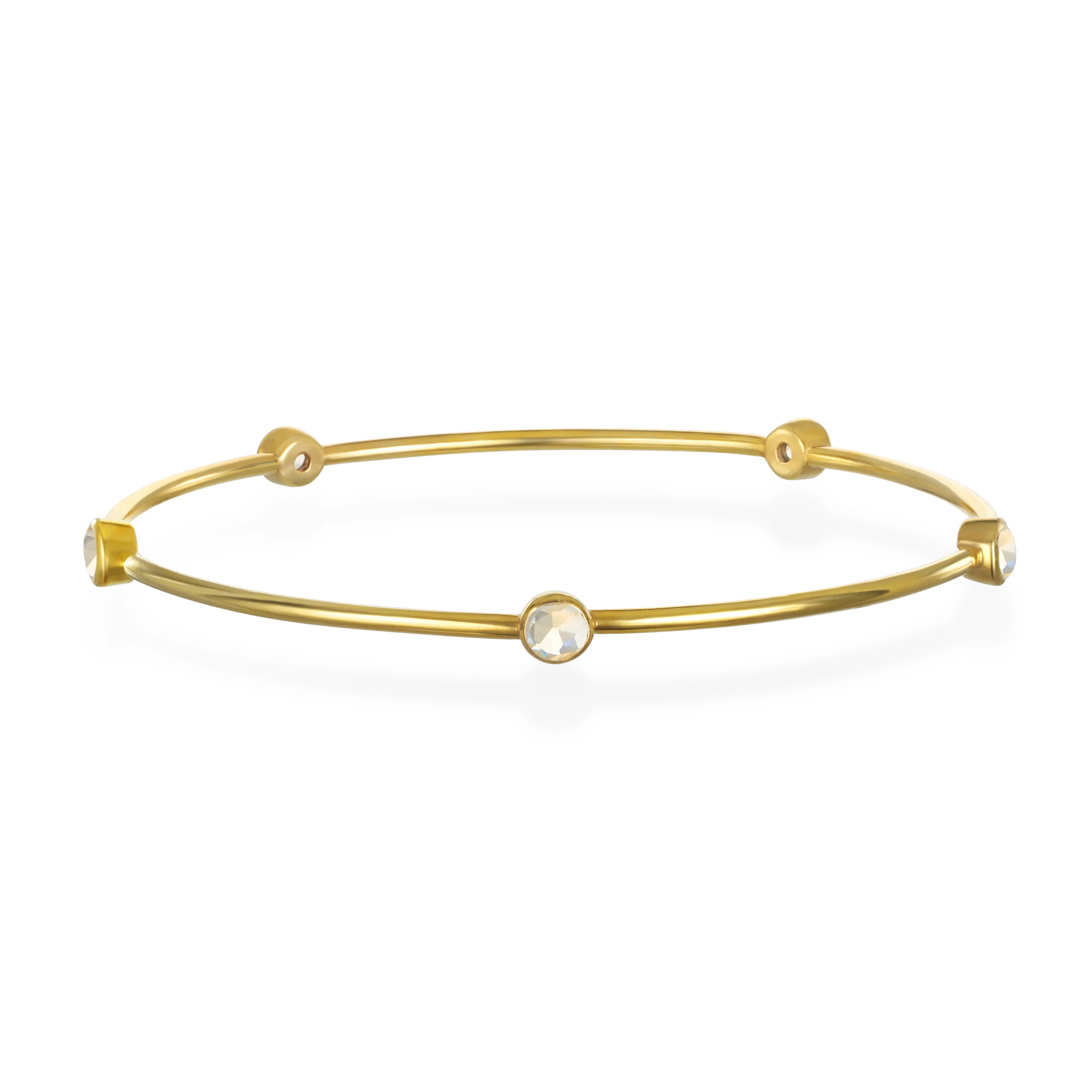 Citrine Stacking Bangle-Gold & Silver sold by Amelia Rose Design