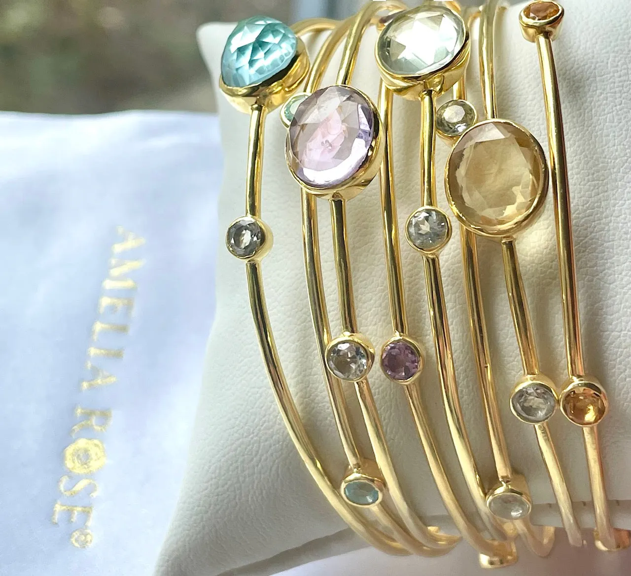 Citrine Stacking Bangle-Gold & Silver sold by Amelia Rose Design product image thumbnail 2