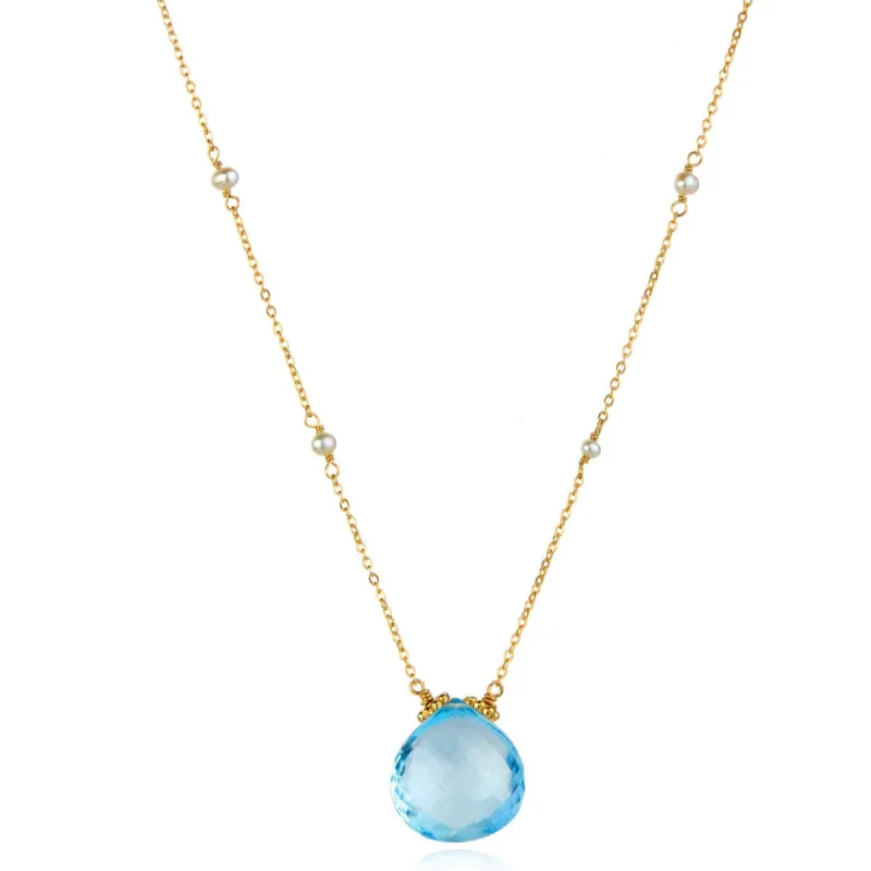 Catherine Necklace-Sky Blue Topaz sold by Amelia Rose Design
