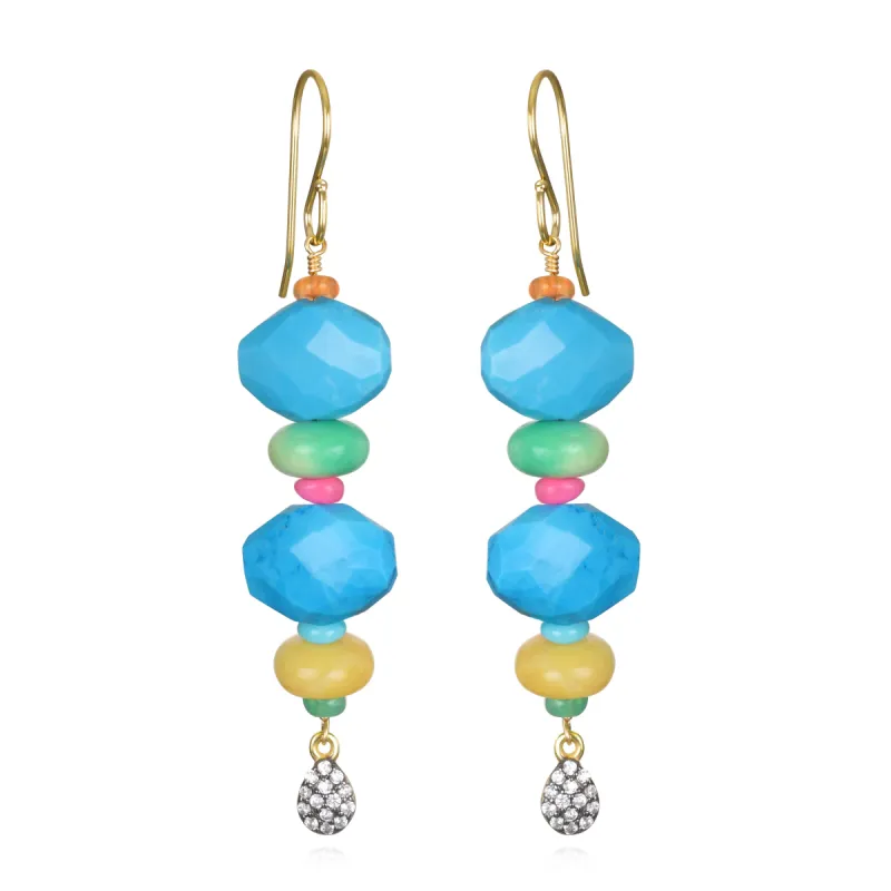 New! Summer Zircon Dangles - Howlite sold by Amelia Rose Design