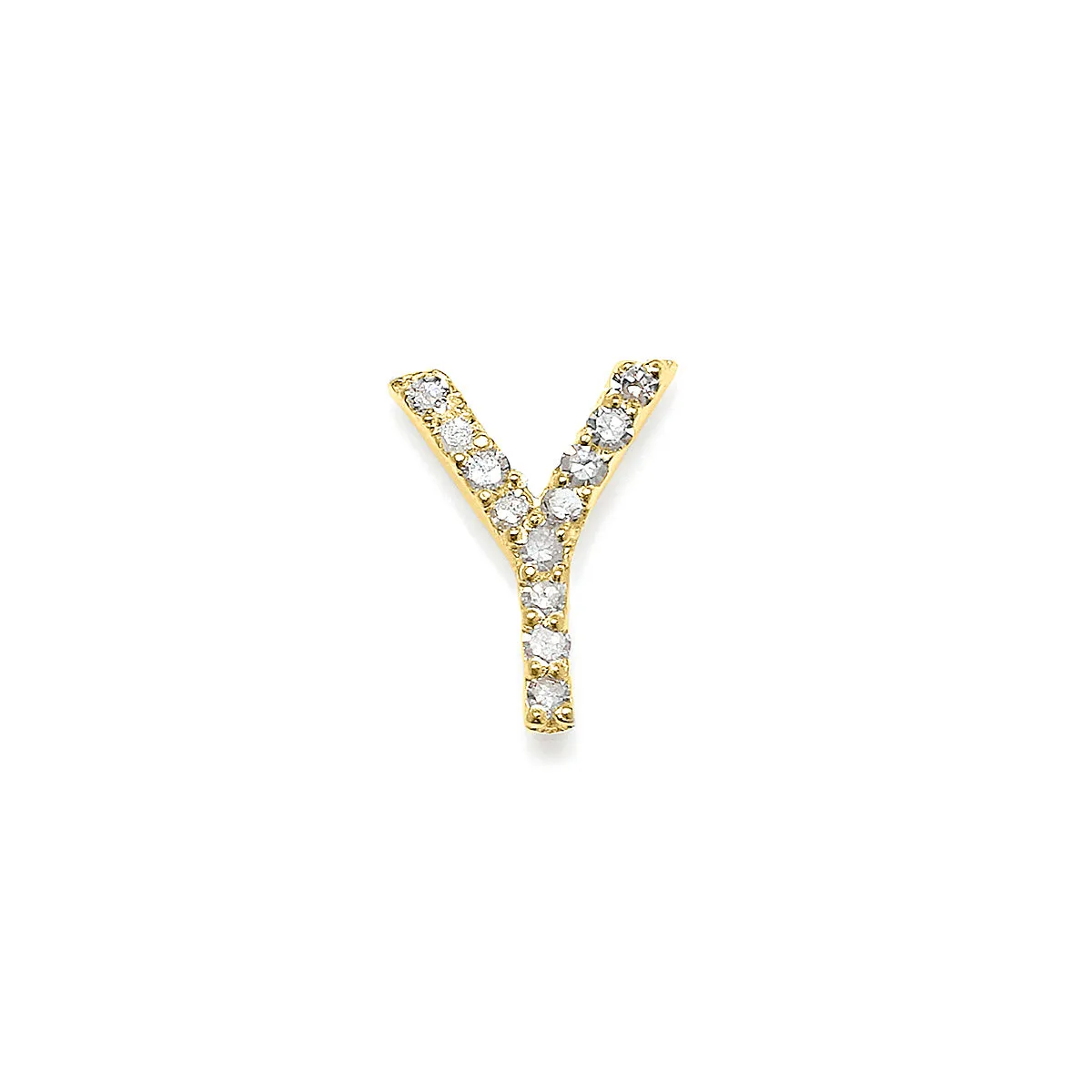 Diamond Initial Post Earring - Gold sold by Amelia Rose Design product image thumbnail 4