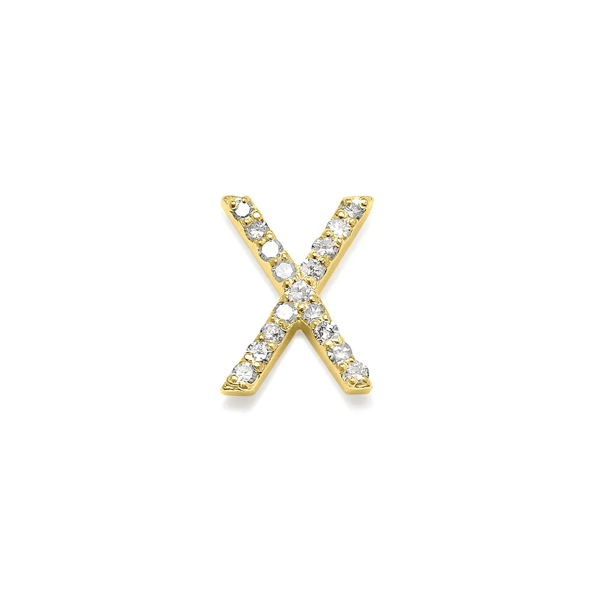 Diamond Initial Post Earring - Gold sold by Amelia Rose Design product image thumbnail 5