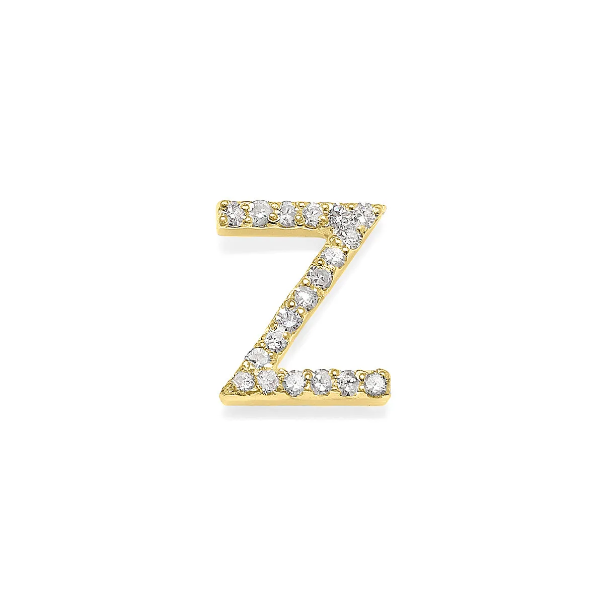 Diamond Initial Post Earring - Gold sold by Amelia Rose Design product image thumbnail 3