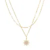 Sunburst Charm Layered Necklace sold by Amelia Rose Design