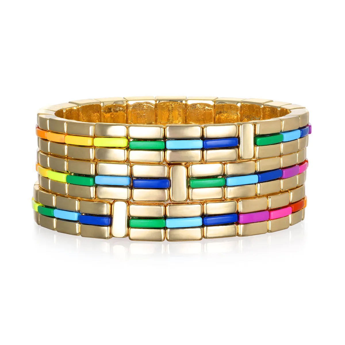 Golden Rainbow Enamel Bracelet sold by Amelia Rose Design product image thumbnail 2