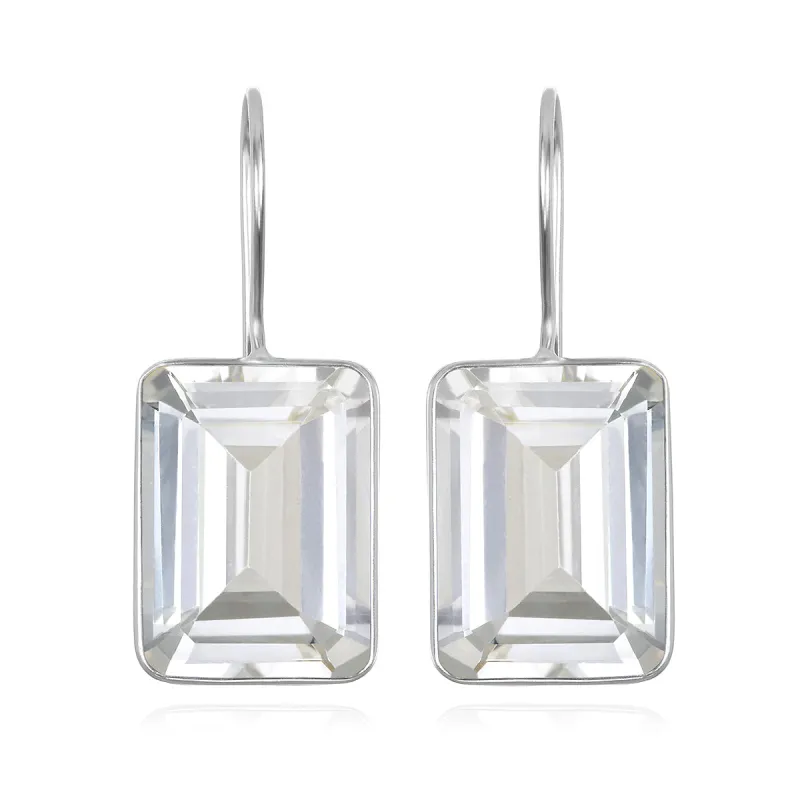 Emerald Cut Valencia-Crystal Clear Silver sold by Amelia Rose Design