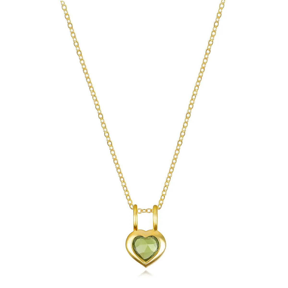 New! Birthstone Heart Pendant - August/Peridot sold by Amelia Rose Design product image thumbnail 2