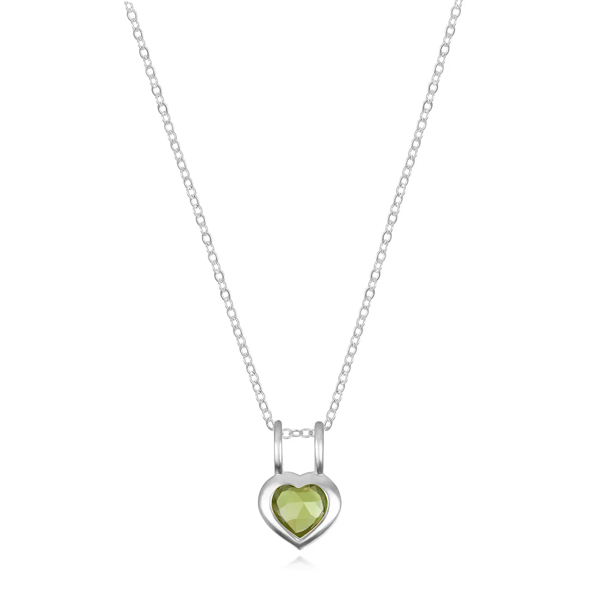 New! Birthstone Heart Pendant - August/Peridot sold by Amelia Rose Design product image thumbnail 4