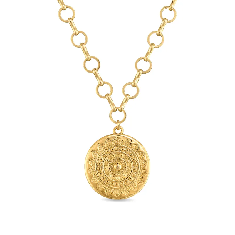 New! Sun Medallion Pendant Necklace sold by Amelia Rose Design