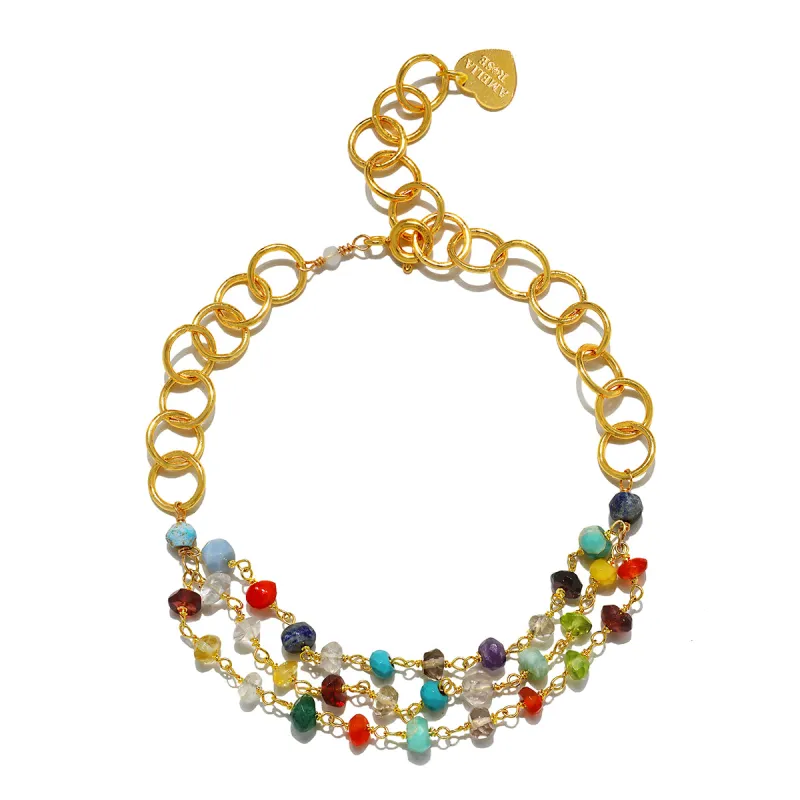 Rainbow Layered Bracelet sold by Amelia Rose Design