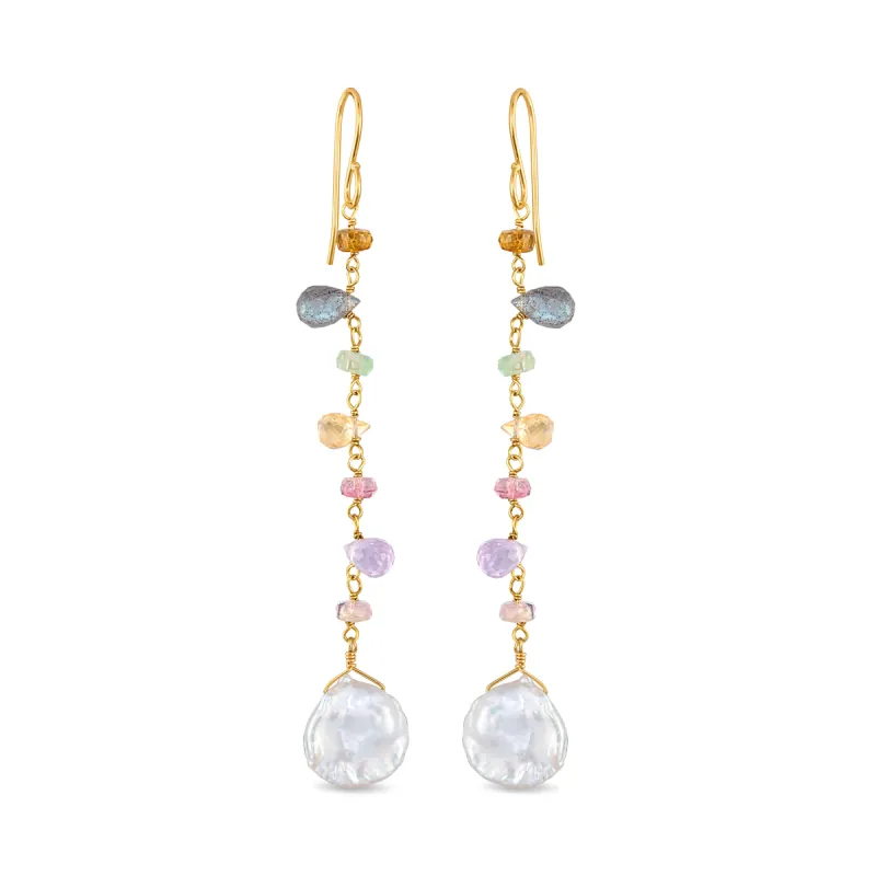 Wildflower Keshi Dangles sold by Amelia Rose Design