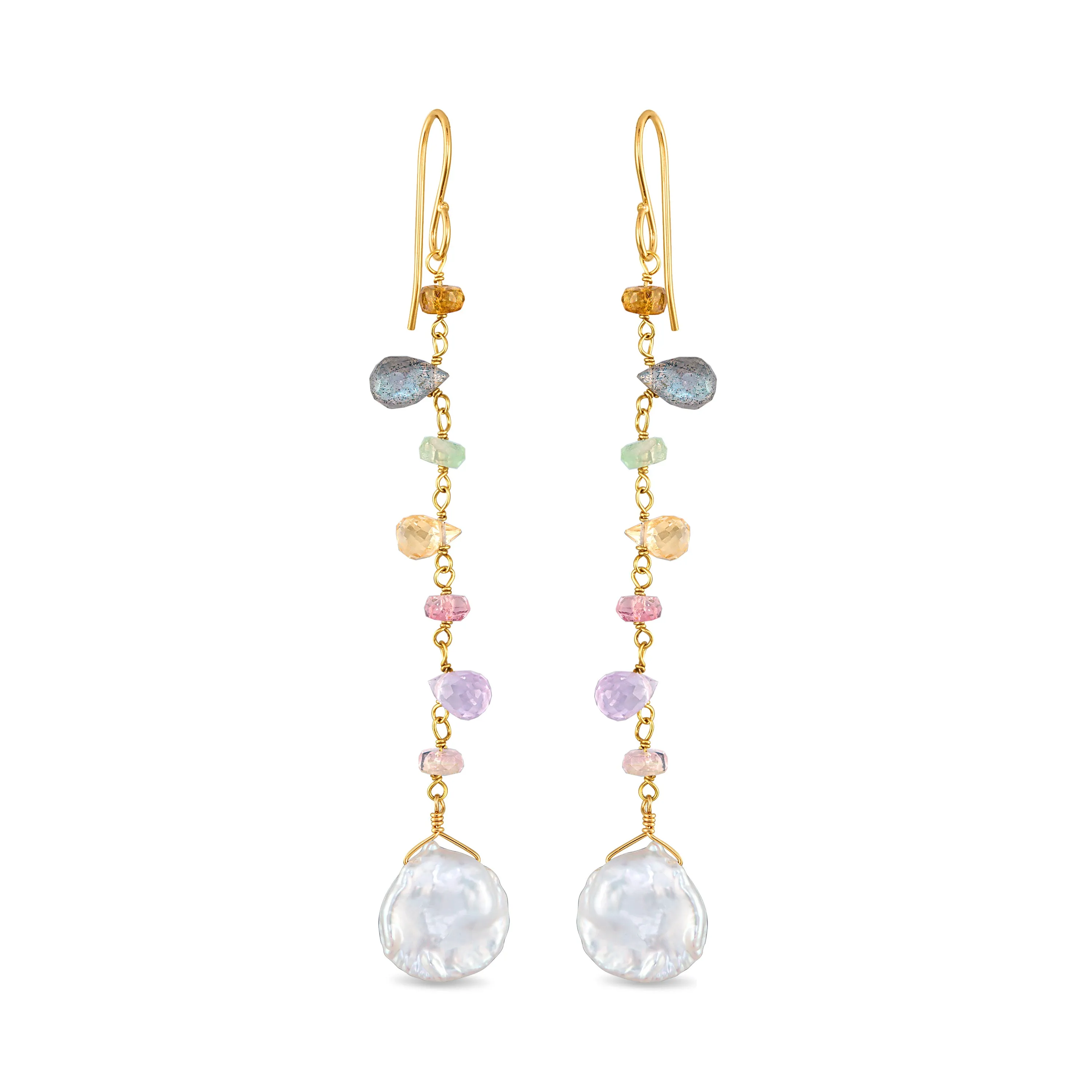 Wildflower Keshi Dangles sold by Amelia Rose Design