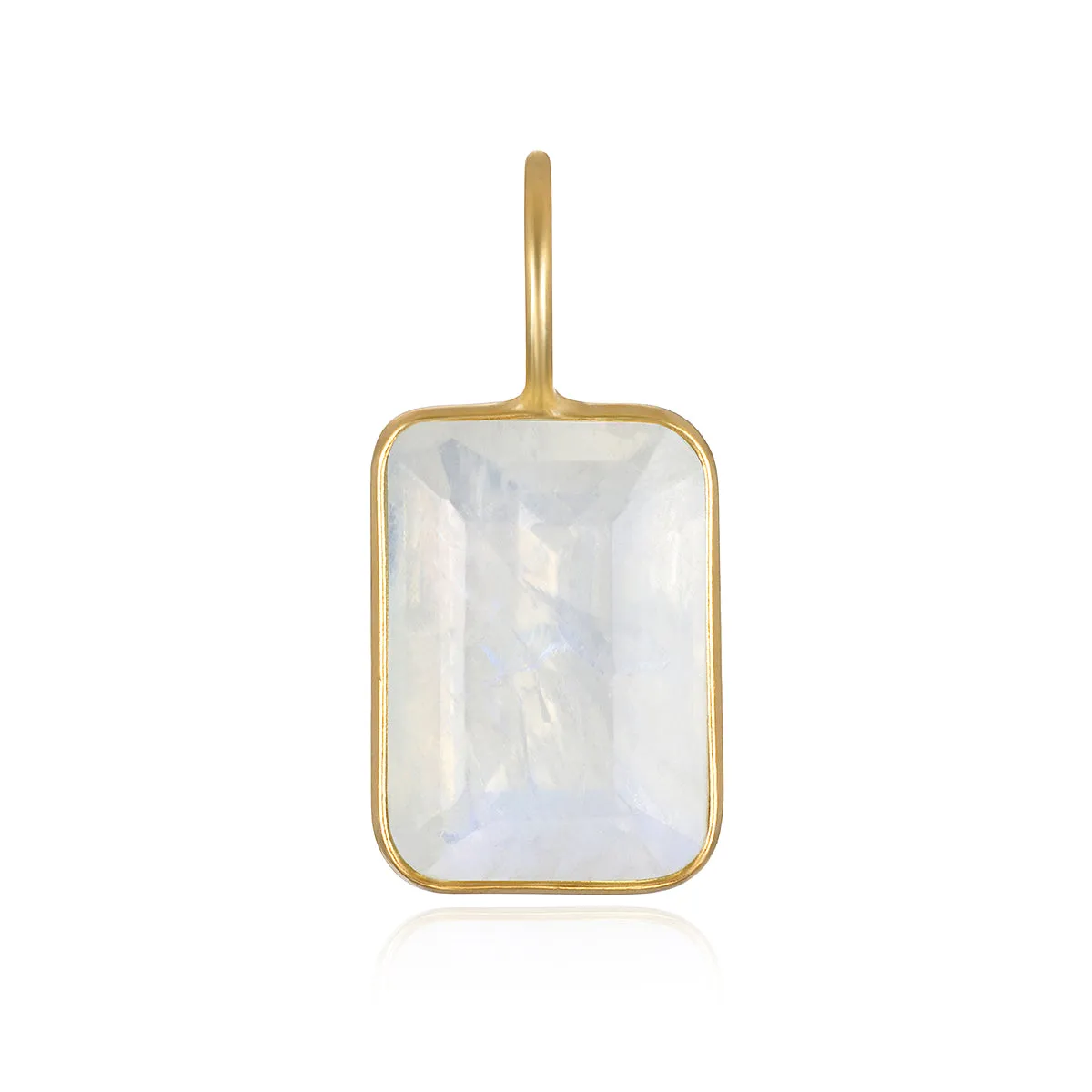 Rainbow Moonstone Emerald Cut Charm sold by Amelia Rose Design