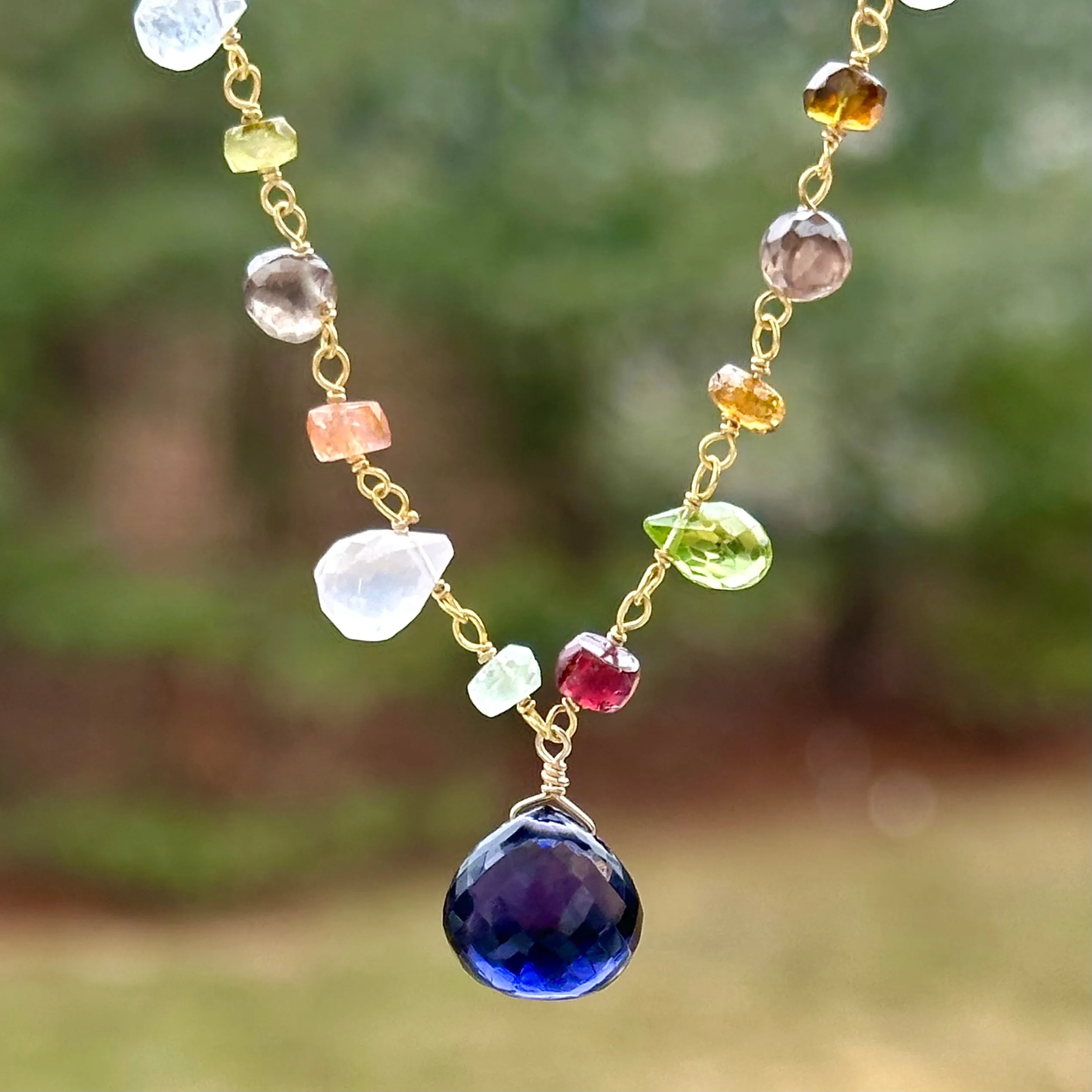 New! Wildflower Paperclip Necklace-Iolite sold by Amelia Rose Design product image thumbnail 2