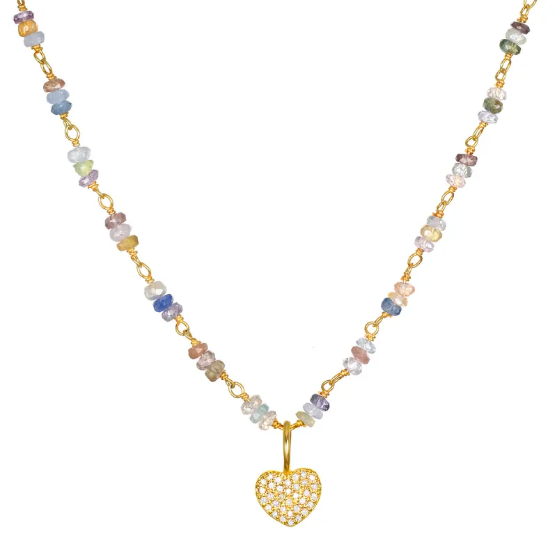 New! Sapphire & Diamond Pendant sold by Amelia Rose Design