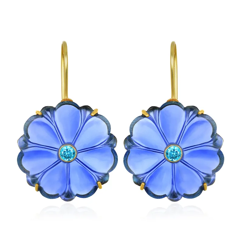 Magnolia Earring - Indigo sold by Amelia Rose Design