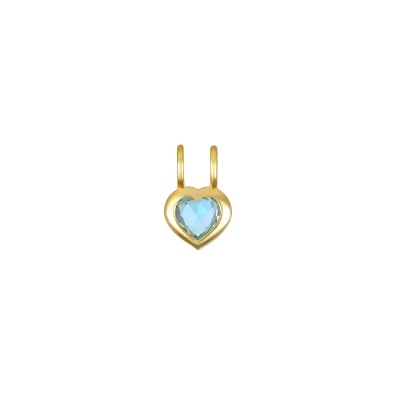 New! Birthstone Heart Pendant - December/Sky Blue Topaz sold by Amelia Rose Design
