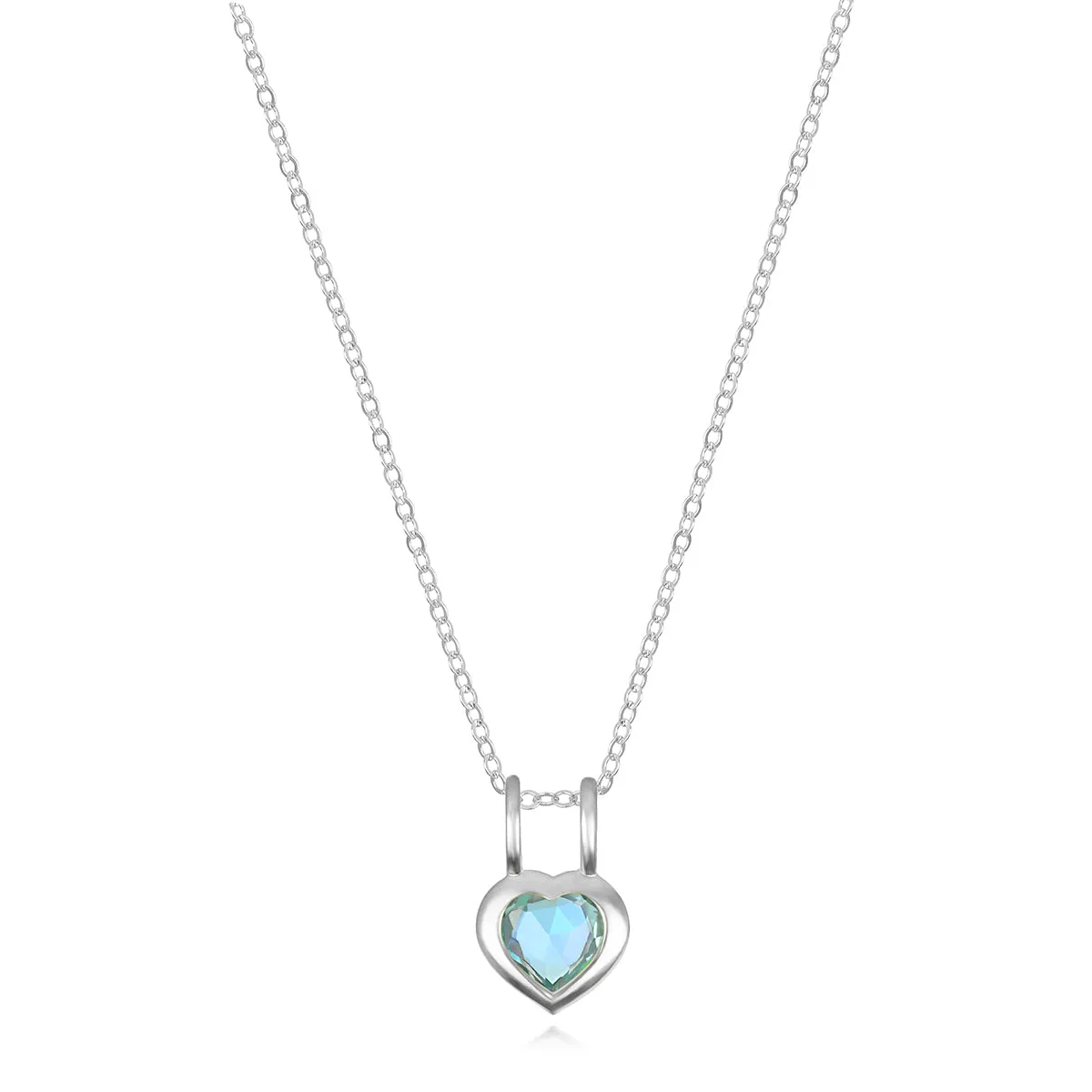 New! Birthstone Heart Pendant - December/Sky Blue Topaz sold by Amelia Rose Design product image thumbnail 4