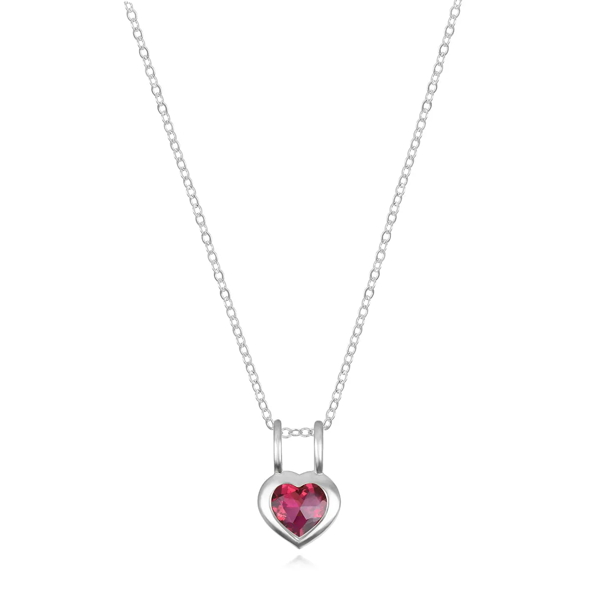 New! Birthstone Heart Pendant - October/Pink Tourmaline sold by Amelia Rose Design product image thumbnail 4