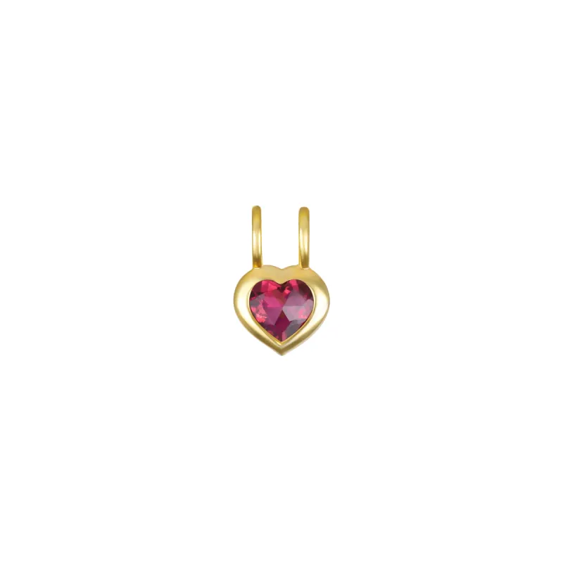 New! Birthstone Heart Pendant - October/Pink Tourmaline sold by Amelia Rose Design