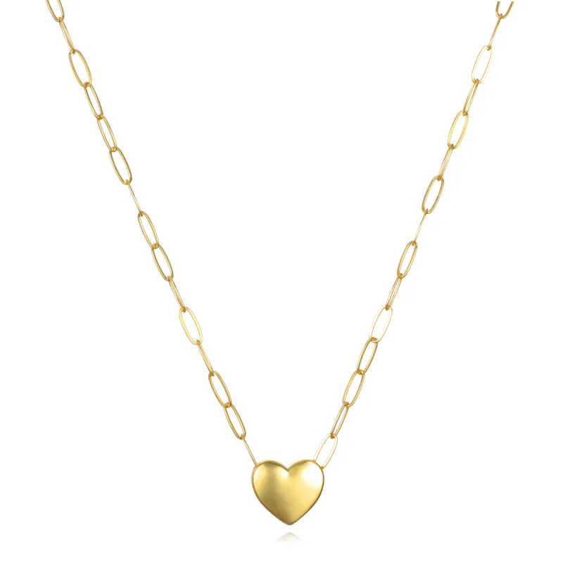 New! Paperclip Heart Necklace-Gold sold by Amelia Rose Design