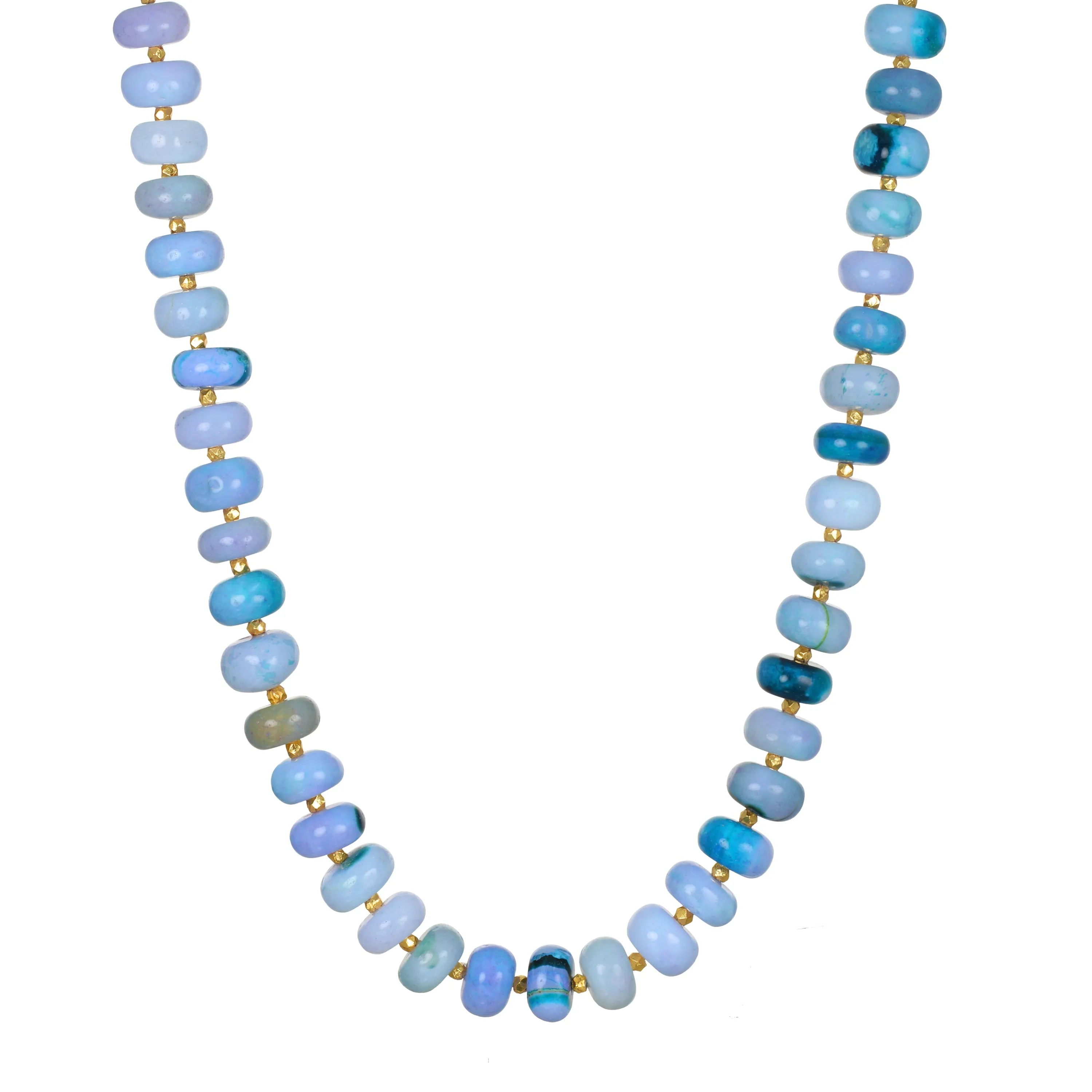 Spring Blues Opal Beaded Necklace sold by Amelia Rose Design