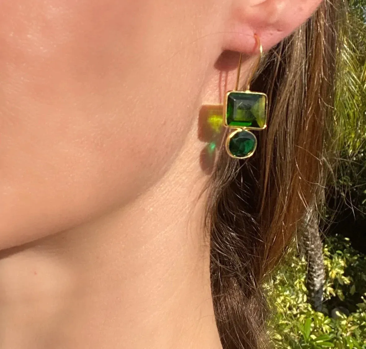 Valencia Earring-Lime & Emerald Green Gold sold by Amelia Rose Design product image thumbnail 2