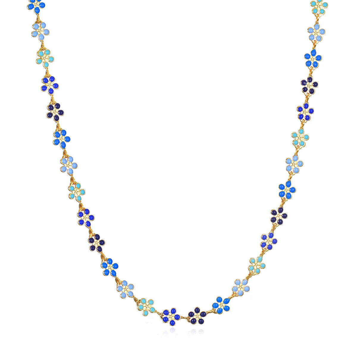 New! Daisy Necklace-Blue sold by Amelia Rose Design
