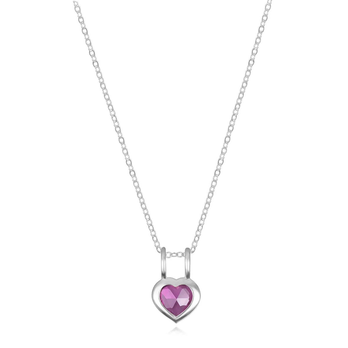 Birthstone Heart Necklace - February Amethyst sold by Amelia Rose Design product image thumbnail 3