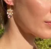 Valencia Earring-Blush & Rose Silver sold by Amelia Rose Design