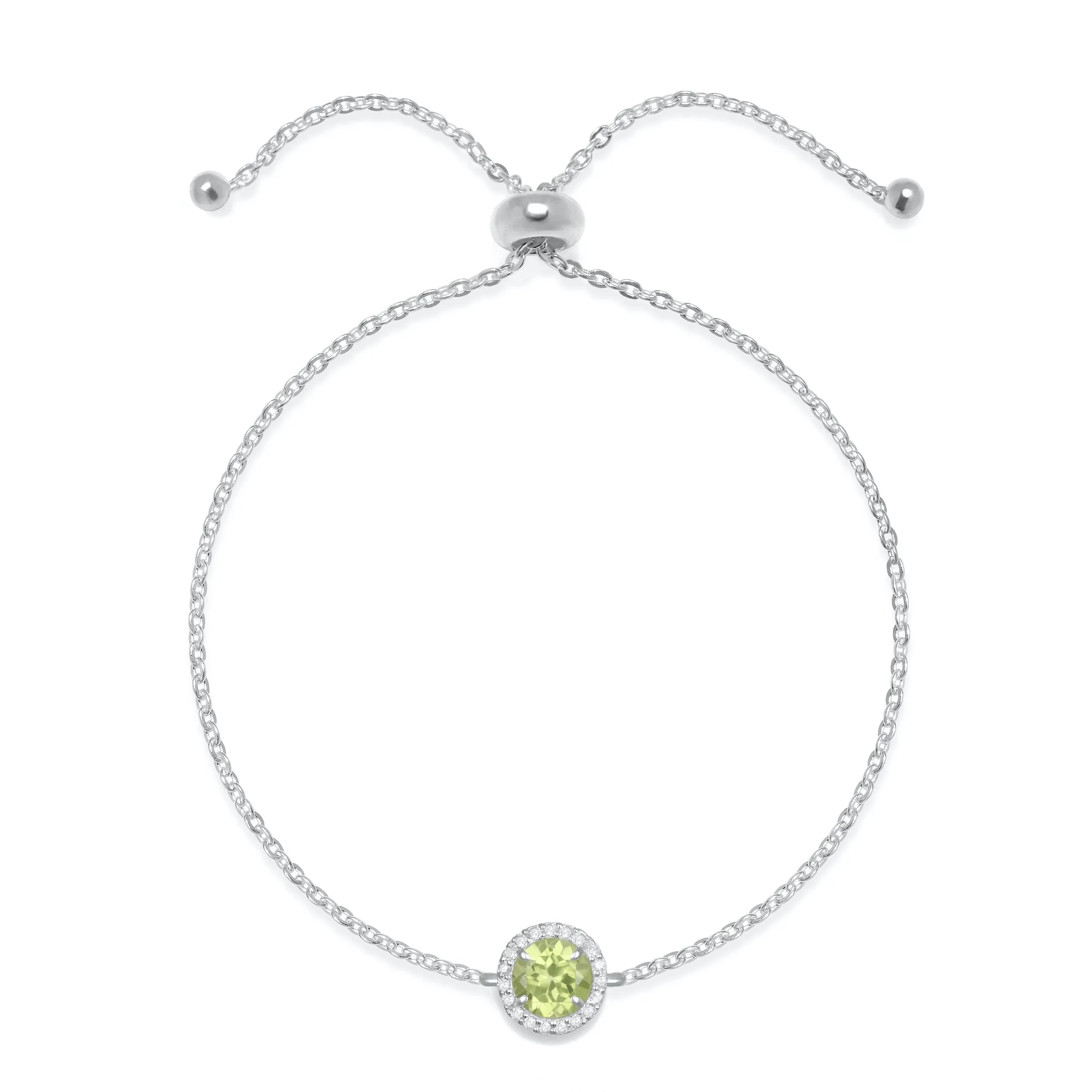 Birthstone & Diamond Bracelet- August Peridot sold by Amelia Rose Design product image thumbnail 3