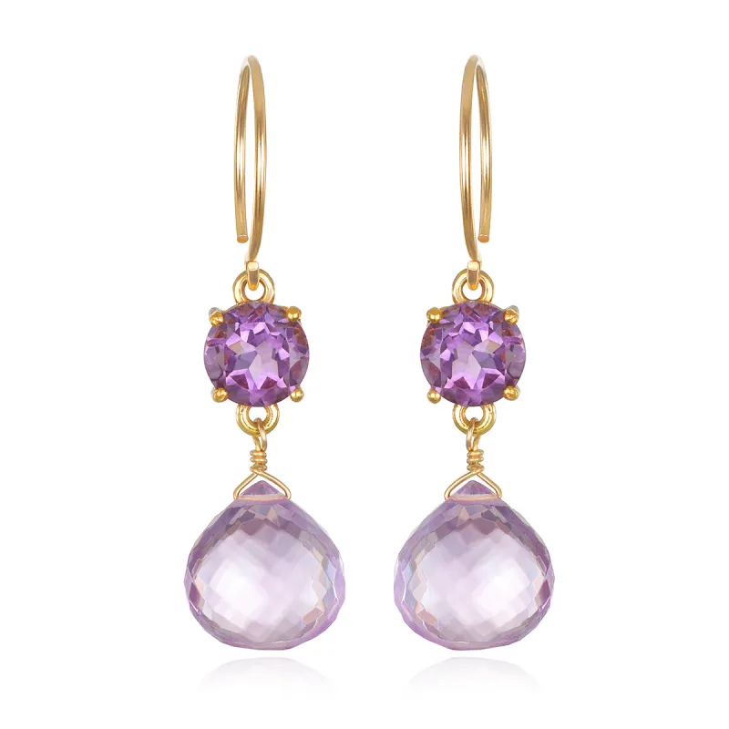 Amethyst Lily Earring sold by Amelia Rose Design