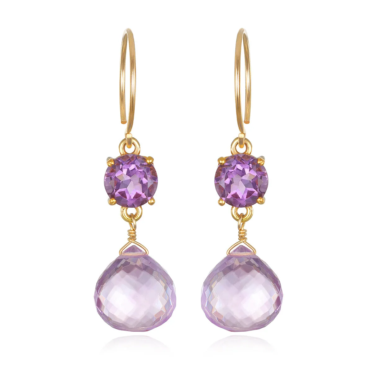 Amethyst Lily Earring sold by Amelia Rose Design