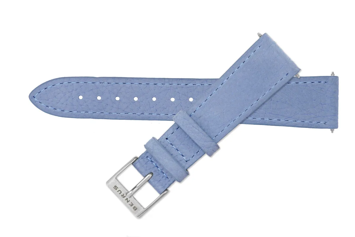 Blue Italian Leather 20mm Strap sold by Benrus